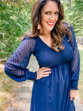 Load image into Gallery viewer, Swiss Dot Midi Dress