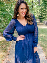 Load image into Gallery viewer, Swiss Dot Midi Dress