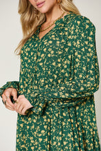 Load image into Gallery viewer, Double Take Full Size Printed Ruffle Hem Long Sleeve Tiered Dress