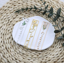 Load image into Gallery viewer, *Preorder: Custom Birth flower Name Bookmarks*