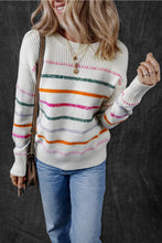 Load image into Gallery viewer, PREORDER: The Mallory Colorful Stripe Sweater 11.25.24