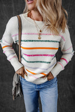 Load image into Gallery viewer, PREORDER: The Mallory Colorful Stripe Sweater 11.25.24