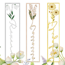 Load image into Gallery viewer, *Preorder: Custom Birth flower Name Bookmarks*