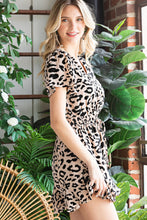 Load image into Gallery viewer, Leopard Flutter Sleeve Ruffle Hem Romper SAMPLE
