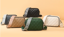 Load image into Gallery viewer, Quilted Stitch Vegan Leather Crossbody Purse