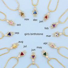 Load image into Gallery viewer, Preorder : Little People Birthstone Charm Necklace