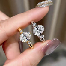 Load image into Gallery viewer, Radiant Elegance Moissanite Ring- SILVER SIZE 6