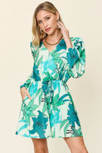 Load image into Gallery viewer, Floral Long Sleeve Romper with Pockets
