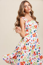 Load image into Gallery viewer, Flower Print Square Neck Dress