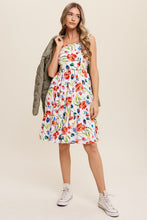 Load image into Gallery viewer, Flower Print Square Neck Dress