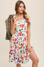 Load image into Gallery viewer, Flower Print Square Neck Dress