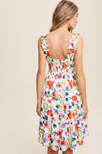 Load image into Gallery viewer, Flower Print Square Neck Dress