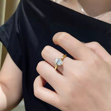 Load image into Gallery viewer, Radiant Elegance Moissanite Ring- SILVER SIZE 6