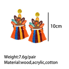 Load image into Gallery viewer, Fall/Thanksgiving Macrame Earrings