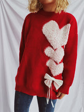 Load image into Gallery viewer, The Jolisa Repeating Heart Red Sweater