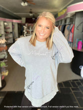 Load image into Gallery viewer, RTS: Mineral washed RAW HEM tunic sweater-