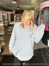 Load image into Gallery viewer, RTS: Mineral washed RAW HEM tunic sweater-