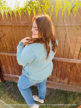 Load image into Gallery viewer, RTS: Mineral washed RAW HEM tunic sweater-