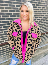 Load image into Gallery viewer, RTS: Leopard MOMMY AND ME Sherpa shacket-