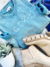 Load image into Gallery viewer, RTS: Mineral washed RAW HEM tunic sweater-