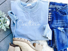 Load image into Gallery viewer, RTS: Mineral washed RAW HEM tunic sweater-