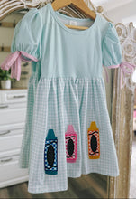 Load image into Gallery viewer, RTS: Checked Pencil/Crayon Dress-