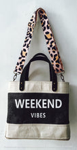 Load image into Gallery viewer, RTS Forever3am Jute and Vegan Leather Standing Tote