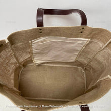 Load image into Gallery viewer, RTS Forever3am Jute and Vegan Leather Standing Tote