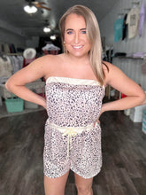 Load image into Gallery viewer, RTS: The Holly Strapless Leopard Romper-
