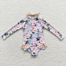 Load image into Gallery viewer, RTS: Girls Long Sleeve Floral swims