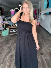 Load image into Gallery viewer, The Kayla Double Slit Swiss Dot Maxi