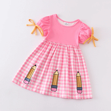 Load image into Gallery viewer, RTS: Checked Pencil/Crayon Dress-