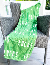 Load image into Gallery viewer, Repeating Name Custom Blanket