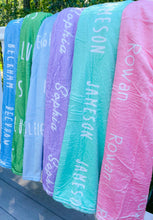 Load image into Gallery viewer, Repeating Name Custom Blanket