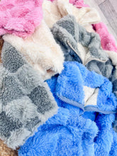 Load image into Gallery viewer, Checker Teddy Bear Fleece