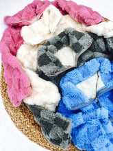 Load image into Gallery viewer, Checker Teddy Bear Fleece