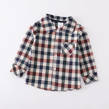 Load image into Gallery viewer, RTS: Plaid girls dress or Plaid Boys shirt
