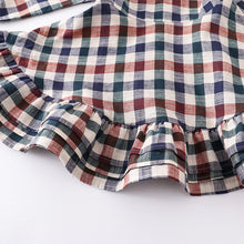 Load image into Gallery viewer, RTS: Plaid girls dress or Plaid Boys shirt