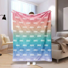 Load image into Gallery viewer, Repeating Name Custom Blanket