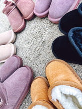 Load image into Gallery viewer, Faux Fur and Suede Mini Shortie Boots