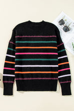 Load image into Gallery viewer, PREORDER: The Mallory Colorful Stripe Sweater 11.25.24