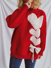 Load image into Gallery viewer, The Jolisa Repeating Heart Red Sweater