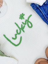 Load image into Gallery viewer, RTS: Kids Rope Embroidered Lucky Sweater-