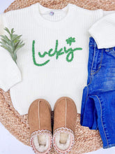 Load image into Gallery viewer, RTS: Kids Rope Embroidered Lucky Sweater-