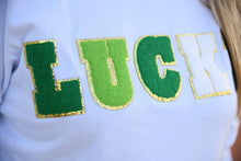 Load image into Gallery viewer, RTS: The Riley LUCKY White Crewneck-