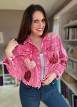 Load image into Gallery viewer, RTS: Sequin Heart Corduroy Shacket!