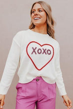 Load image into Gallery viewer, RTS: Knitted Heart XOXO Sweater!