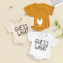 Load image into Gallery viewer, RTS: "Guess what? Chicken butt" Onesie-