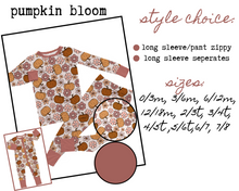Load image into Gallery viewer, RTS: Fall Bamboo Long Sleeve and Pant Zippy and Separates