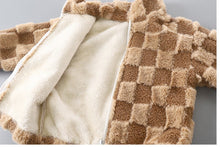 Load image into Gallery viewer, Checker Teddy Bear Fleece